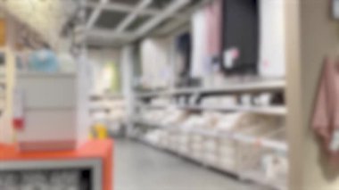 IKEA 'nın iç alışveriş koridorlarının bulanık görüntüsü