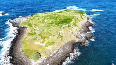 Drone captures scenic coastal rock formations