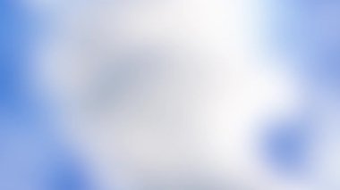 Bulanık mavi ve beyaz bulutlar yumuşak, soyut bir zemin oluşturur.