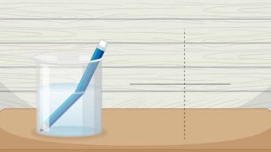 İki maddede ışık kırılmasını gösteren animasyon