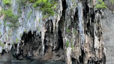 Yeşillik dolu görkemli kireçtaşı kayalıkları