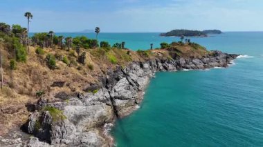 Aerial footage of Promthep Cape's stunning coastline