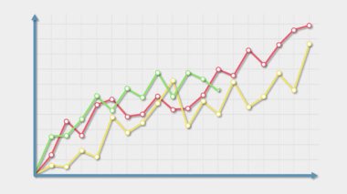 Değişen veri eğilimlerini gösteren canlandırılmış çizgi grafiği