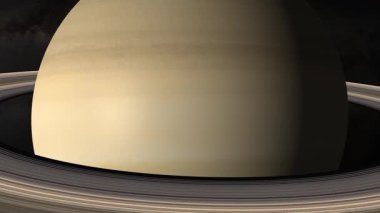 Satürn ikonik halkaları görünür bir şekilde dönüyor