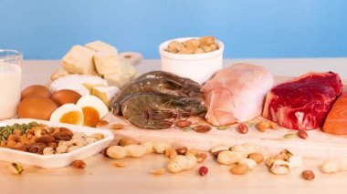 Masada gösterilen protein zengini gıdaların çeşitliliği