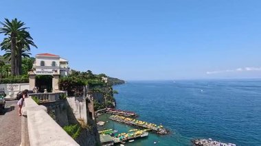 Sorrento, İtalya 'da güzel bir sahil manzarası