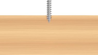 Vidalar yavaş yavaş tahtayı delip geçiyor.