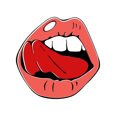 Vektörde seksi dudak çizimi