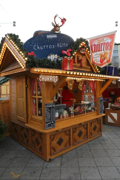Hannover Germany December Spanish Churro Hut Різдвяному Ринку Weihnachtsmarkt Грудня — стокове фото