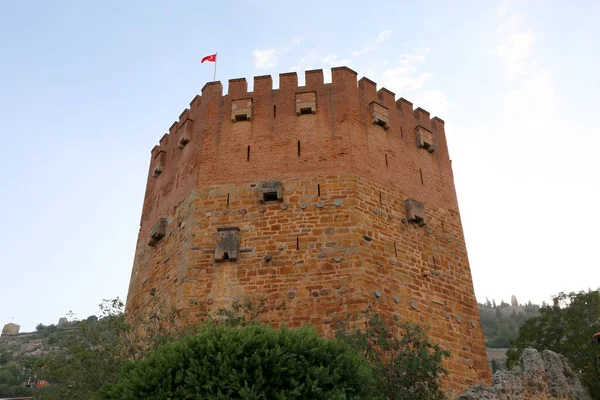 Ottoman Era Fortress Aka Red Tower Alanya Antalya Turkey — Stock Photo, Image