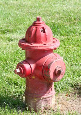 Red Water Hydrant at local Park in Carmel, Indiana