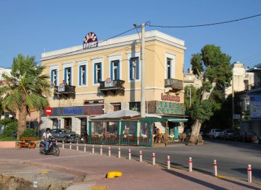 CHIOS,GREECE-JULY 10:Chios Rooms Building and Popular Restaurant Chios Town. July 10,2010 in Chios, Greece