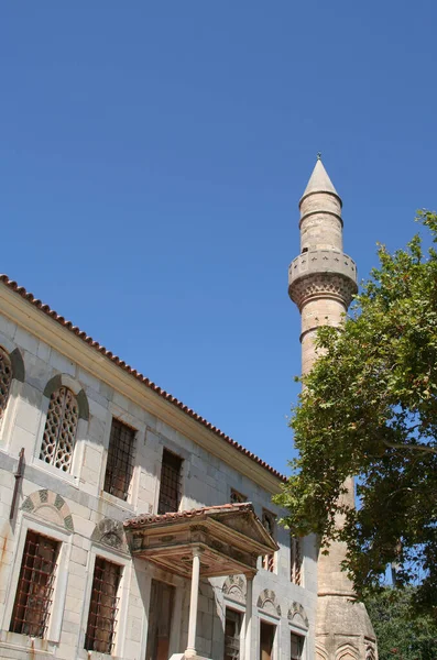 Antigua Mezquita Otomana Con Minarete Kos Grecia —  Fotos de Stock