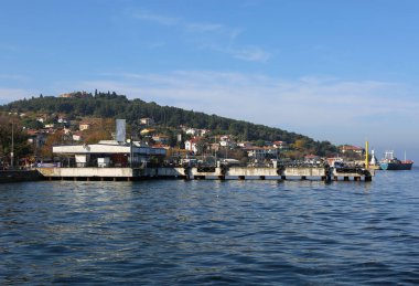 Heybeliada, İstanbul, Türkiye-Kasım 05.2021: Heybeliada ve Halki İlahiyat Fakültesi (Yunanca: ve Türkçe: Ortodoks Ruhban Okulu), 1 Ekim 1844 tarihinde Halki adasında kuruldu.