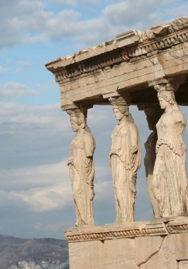 The caryatid porch of the Erechtheion in Athens, Greece