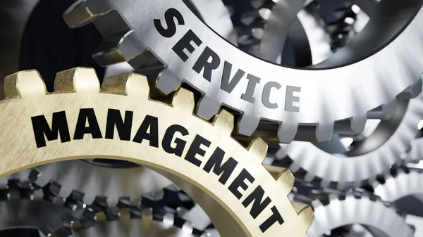 Gears Text Service Management — Stock Photo, Image