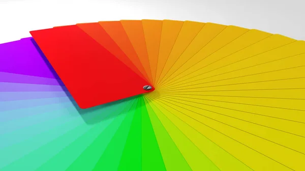 カラースウォッチカードは すべての色を表示するためにファンアウト ストックフォト