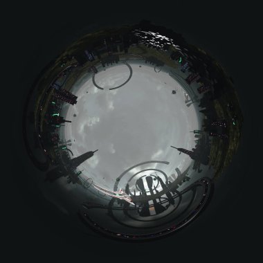 Küçük yabancı bir gezegenin 3 boyutlu görüntüsü