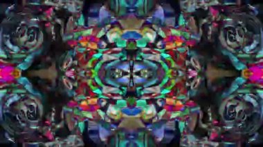 Plastik çöpler ve atık maddelerin soyut aynalı desenlere dönüştürüldüğü bir ekran makro görüntüsü