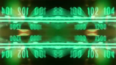 Klasik radyo ve ghettoblaster videolarından yapılan soyut şablon