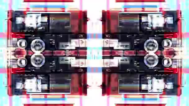 Абстрактный Рисунок Винтажного Радио Видео Гетто Бластеров — стоковое видео