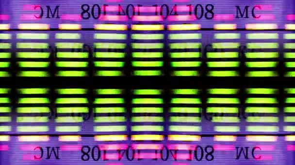 Abstract Patroon Gemaakt Van Vintage Radio Gettoblaster Video Overlay — Stockvideo