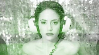 A collection of pretty disco fashion and stylish party female head shots 