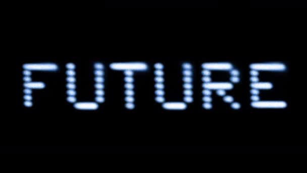 Old Style Computer Typeface Writing Future Screen — стоковое видео