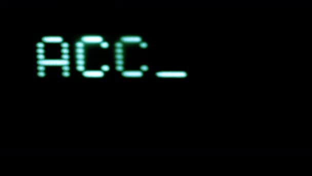 Old Style Computer Typeface Writing Access Granted Screen — Video