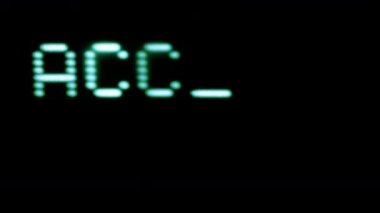 Old style computer typeface writing access denied on screen