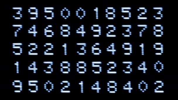 Old Style Computer Typeface Writing Random Numbers Screen — 图库视频影像