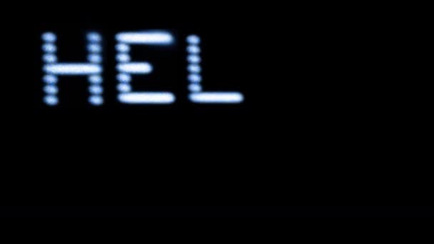 Old Style Computer Typeface Writing Hello World Screen — Video