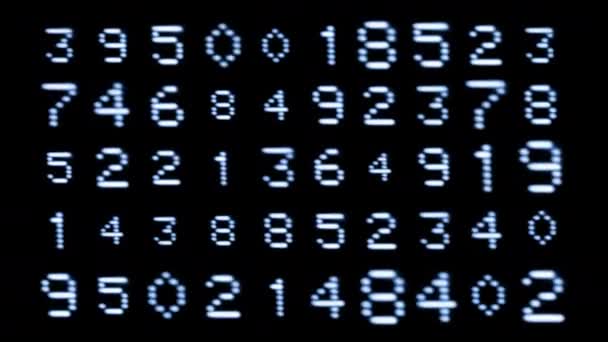 Old Style Computer Typeface Writing Random Numbers Screen — Αρχείο Βίντεο