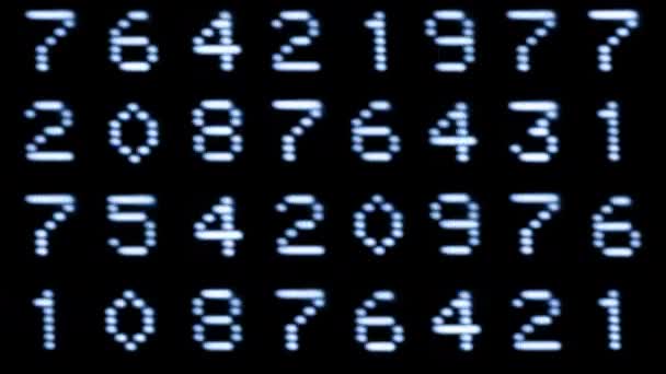 Old Style Computer Typeface Writing Random Numbers Screen — Video Stock