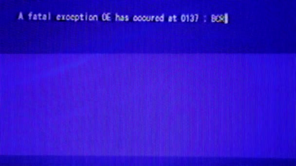 Fatal Error Data Computer Screen — Video Stock