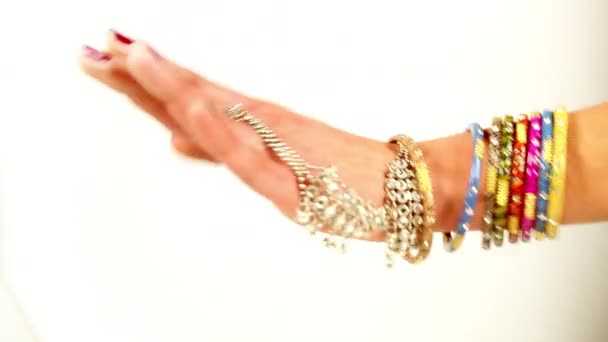 Hands Traditional Oriental Dancer — Video Stock