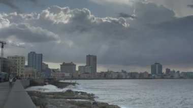 A timelapse of the coastal malecon road, havana, cuba