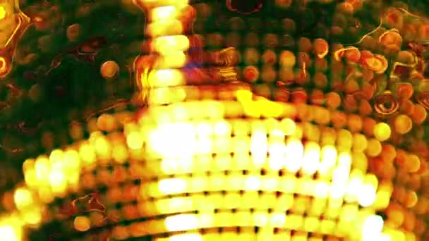 光とレーザー効果を持つカラフルなディスコボール — ストック動画