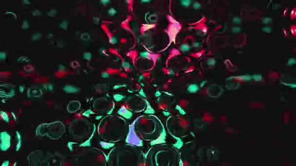Hipnotik Sıvı Desenli Renkli Bir Disko Topu — Stok video