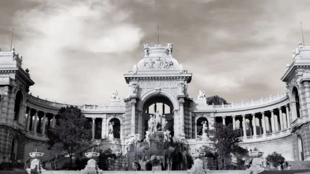 Timelapse Palais Longchamp Marseille France — ストック動画