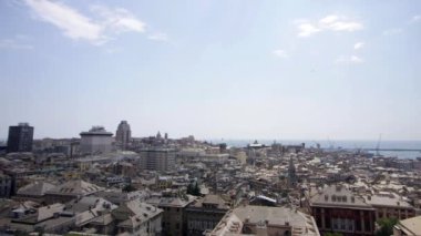 Timelapse of the skyline of genova, italy 