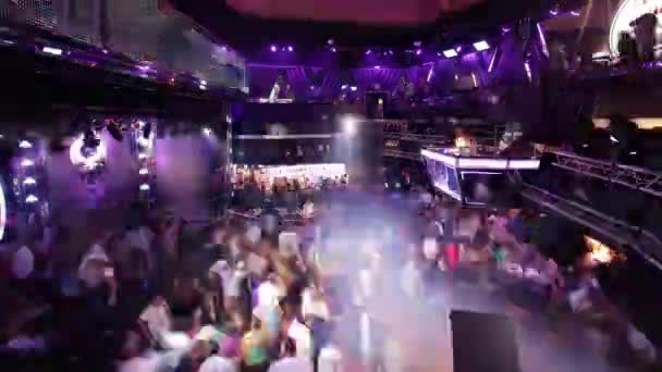 Timelapse Una Folla Night Club — Video Stock