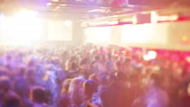 Timelapse Crowd Night Club — Vídeo de Stock