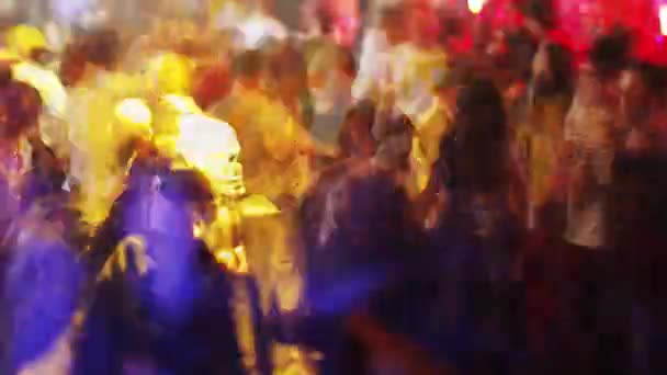 Timelapse Crowd Night Club — Video Stock