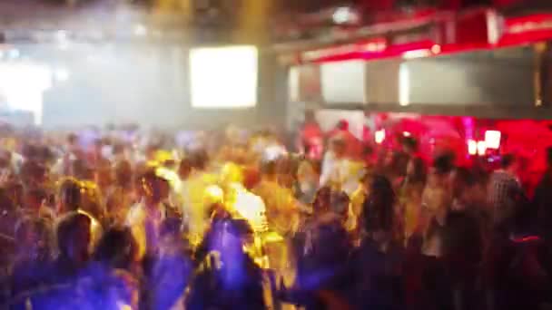 Timelapse Una Folla Night Club — Video Stock