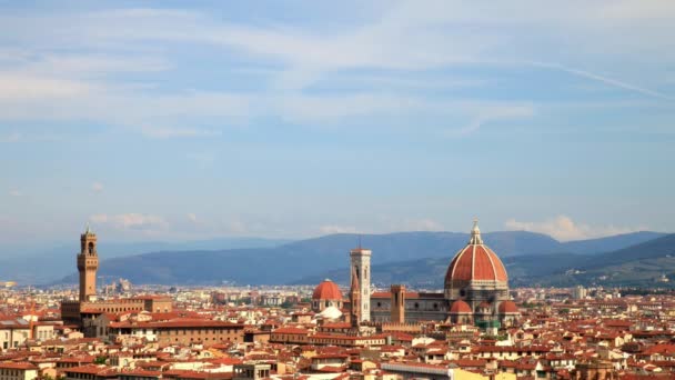 Zeitraffer Der Skyline Von Florenz Italien — Stockvideo