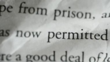 Close up changing words and letters 