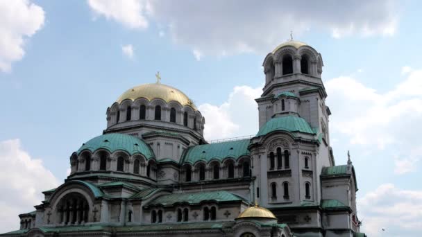Timelapse Shot Alexander Nevsky Church Ofia Bulgaria — Vídeos de Stock