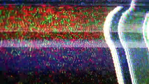 Analogue Television Video Distortion Static Useful Backgrounds Abstract — ストック動画