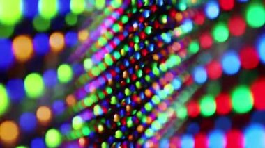 Renkli ışık ve LED 'lerden yapılan soyut ışık hareketi desenleri